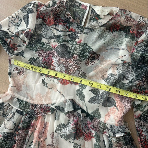 Ted Baker Printed Mini Dress Size 0 - Picture 4 of 4